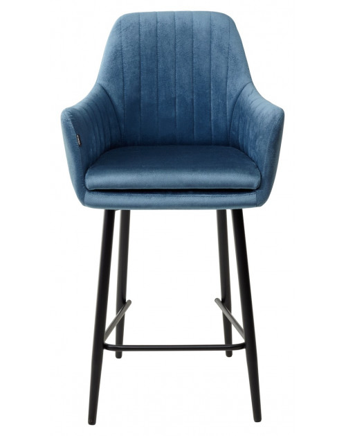 Полубарный стул Роден Blitz 19 Пепельно-синий, велюр (H65cm), M-City фото Stolmag