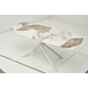 Стол RIVOLI 140 GLOSS LUXURY PANDORA SOLID CERAMIC/WHITE фото Stolmag