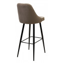 Барный стул NEPAL-BAR БЕЖЕВЫЙ 5, велюр/черный каркас (H78cm) фото Stolmag