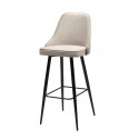 Барный стул NEPAL-BAR ЛАТТЕ 25, велюр/черный каркас (H78cm) фото Stolmag