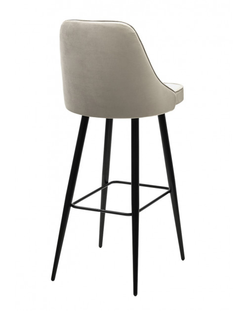 Барный стул NEPAL-BAR ЛАТТЕ 25, велюр/черный каркас (H78cm) фото Stolmag