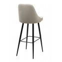 Барный стул NEPAL-BAR ЛАТТЕ 25, велюр/черный каркас (H78cm) фото Stolmag