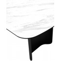 Стол NORD 240 MARBLES KL-99 Белый мрамор, итальянская керамика/черный каркас фото Stolmag