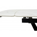 Стол ALATRI 120 MATT WHITE MARBLE SOLID CERAMIC/BLACK фото Stolmag