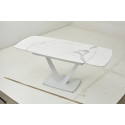 Стол ALATRI 120 GLOSS STATUARIO WHITE SOLID CERAMIC/WHITE фото Stolmag