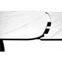 Стол MATERA 160 MARBLES KL-99 Белый мрамор матовый, итальянская керамика/черный каркас фото Stolmag