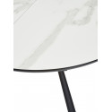 Стол VOLAND BIANCO TL-45 испанская керамика/BLACK "белый мрамор" фото Stolmag