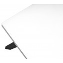Стол ФИН 120 Белый, стекло/Черный каркас фото Stolmag