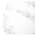 Стол ЭЛЬТОН 110 Белый мрамор, стекло/Черный каркас фото Stolmag