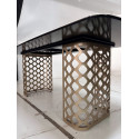 Стол CHIAVARI 220 KL-116 Черный мрамор матовый, итальянская керамика/бронзовый фото Stolmag