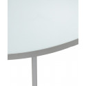 Стол ОРСОН D120 раскладной Белый, глянец, стекло/белый каркас фото Stolmag