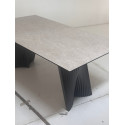 Стол YOAKIM 180 TL-102 Бежевый мрамор, испанская керамика/Темно-серый каркас фото Stolmag