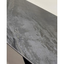 Стол МАРСЕЛЬ 220 REX 757738, Коричнево-серый мрамор, керамика/Черный каркас фото Stolmag