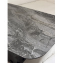 Стол MAGNUS 180 KL-80 Серый мрамор, итальянская керамика/Темно-серый каркас фото Stolmag