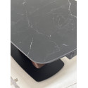 Стол BLANCO 160 MATT BLACK MARBLE SOLID CERAMIC/Орех фото Stolmag