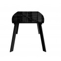 Стол XLS160 мрамор черный глянец/ черный / опоры черные фото Stolmag