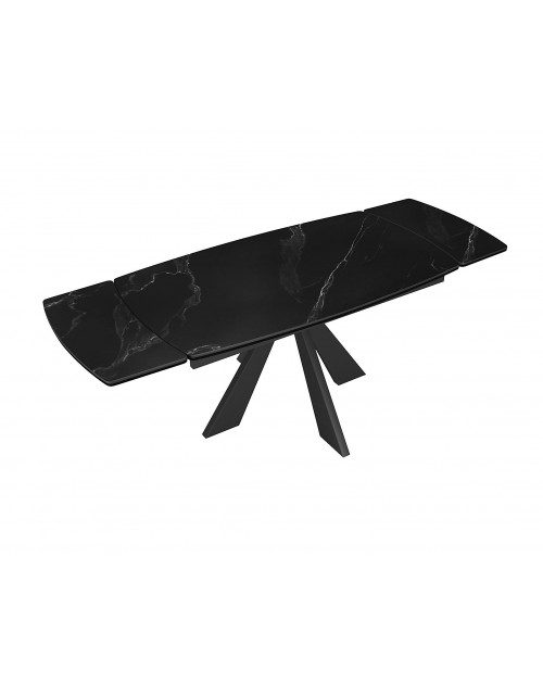 Стол SKU120 Керамика Черный мрамор/подстолье черное/опоры черные фото Stolmag