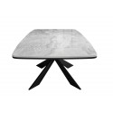 Стол KM160 мрамор С31 (керамика серая глянец)/опоры черные фото Stolmag