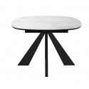 Стол SKK110 Керамика Белый мрамор/подстолье черное/опоры черные (2 уп.) фото Stolmag