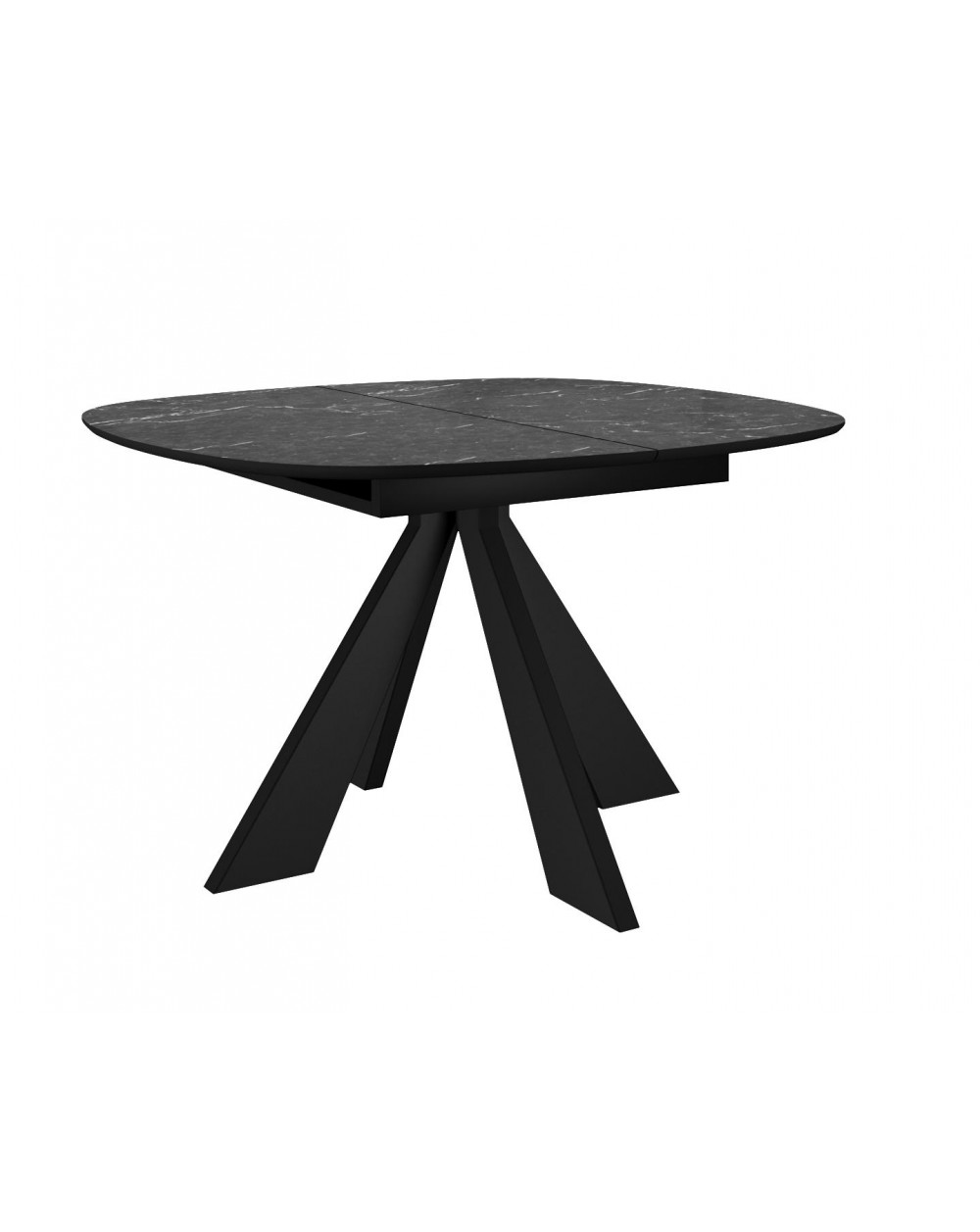 Стол SKK110 Керамика Черный мрамор/подстолье черное/опоры черные (2 уп.) фото Stolmag