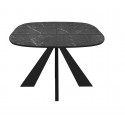 Стол SKK110 Керамика Черный мрамор/подстолье черное/опоры черные (2 уп.) фото Stolmag
