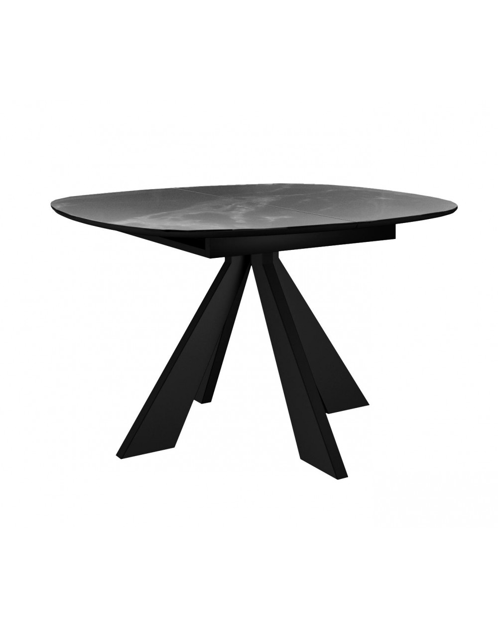 Стол SKK110 Керамика Серый мрамор/подстолье черное/опоры черные (2 уп.) фото Stolmag