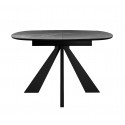 Стол SKK110 Керамика Серый мрамор/подстолье черное/опоры черные (2 уп.) фото Stolmag