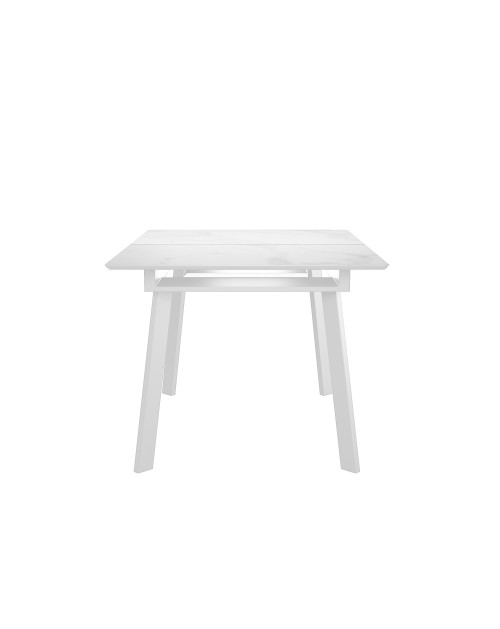 Стол SKH125 Керамика Белый мрамор/подстолье белое/опоры белые (2 уп.) фото Stolmag