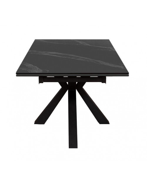 Стол SFE160 Керамика Черный мрамор/подстолье черное/опоры черные (2 уп.) фото Stolmag
