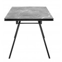 Стол DKL140 Керамика Серый мрамор/опоры черные (2 уп.) фото Stolmag