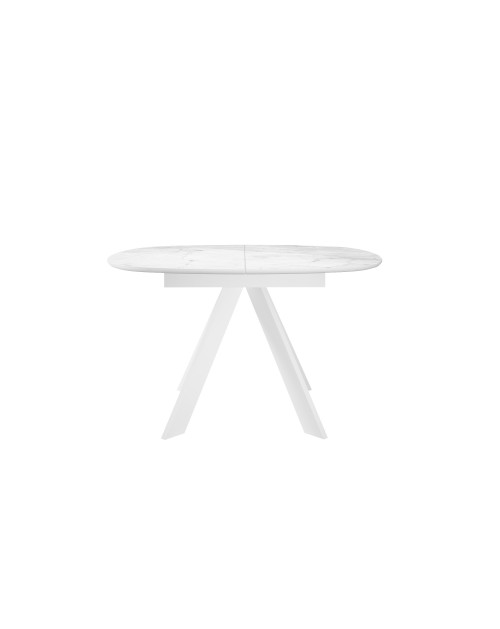 Стол BK100 Керамика Белый мрамор/подстолье белое/опоры белые фото Stolmag