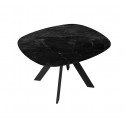 Стол BK100 Керамика Черный мрамор/подстолье черное/опоры черные фото Stolmag