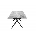 Стол KX160 мрамор C31 (керамика серая глянец)/опоры черные фото Stolmag