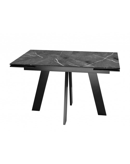 Стол SKM120 Керамика Черный мрамор/подстолье черное/опоры черные фото Stolmag