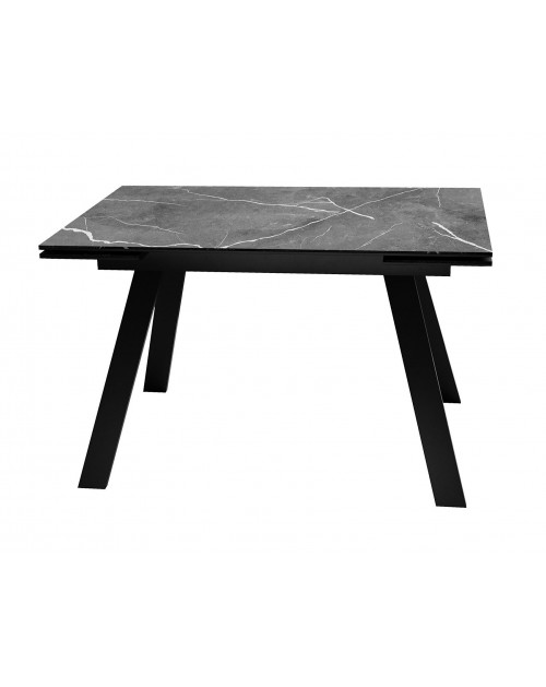 Стол SKL140 Керамика Серый мрамор/подстолье черное/опоры черные фото Stolmag