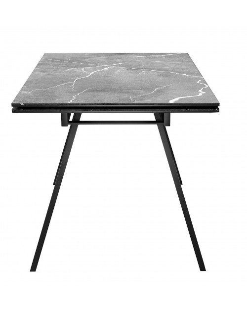 Стол SKL140 Керамика Серый мрамор/подстолье черное/опоры черные фото Stolmag
