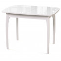 Стол М40 белый/стекло белое optiwhite фото Stolmag