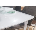 Стол M15 белый/стекло белое optiwhite фото Stolmag