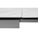 Стол BELLUNO 160 MARBLES KL-99 Белый мрамор матовый, итальянская керамика/белый каркас фото Stolmag