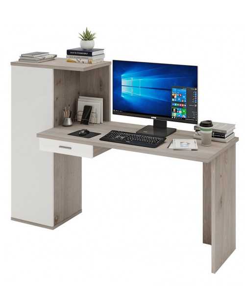 Компьютерный стол Домино Lite СКЛ-Прям130+ШК (правый) Мэрдэс - 12090 ₽