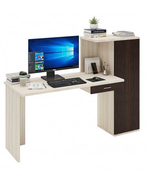 Компьютерный стол Домино Lite СКЛ-Прям130+ШК (левый) Мэрдэс - 12090 ₽