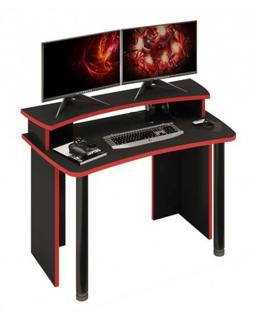 Игровой компьютерный стол СКЛ-СОФТ120Ч+НКИЛ120 Мэрдэс - 10390 ₽