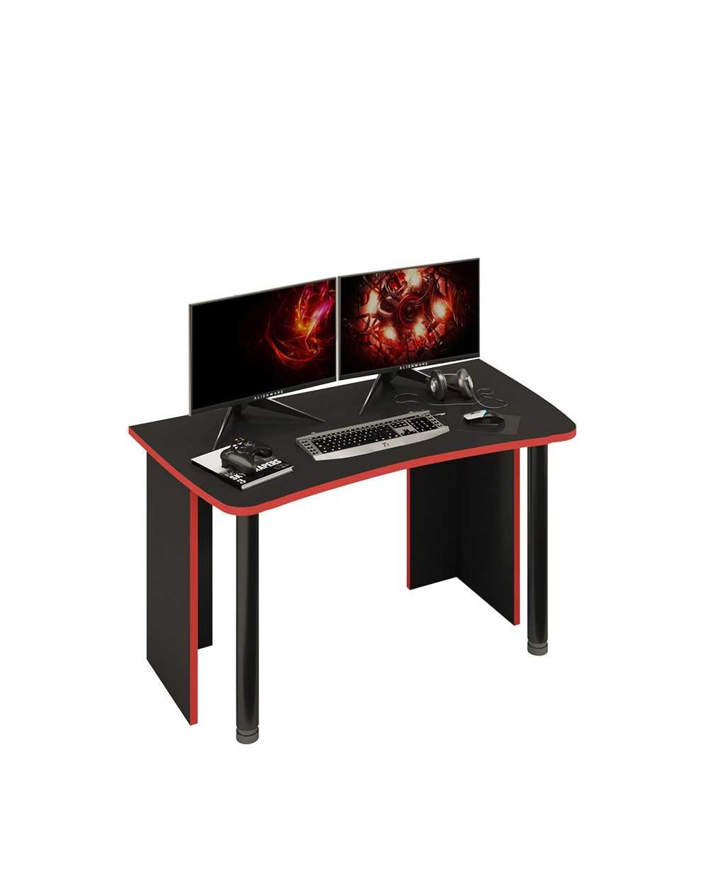 Игровой компьютерный стол СКЛ-Софт140Ч фото Stolmag