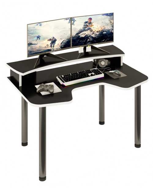 Игровой компьютерный стол СКЛ-ИГР140МОЧ+НКИЛ140 фото Stolmag